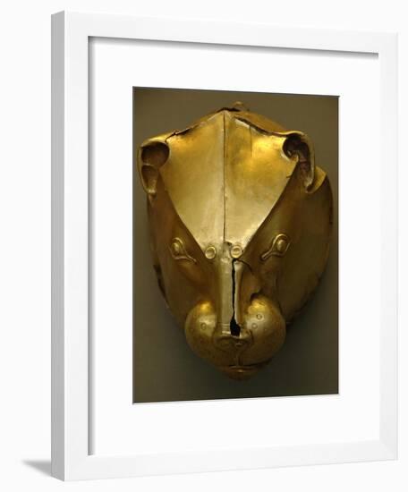 Mycenaean Art. Greece. Rhyton as Lion's Head Embossed in Gold Foil-null-Framed Giclee Print