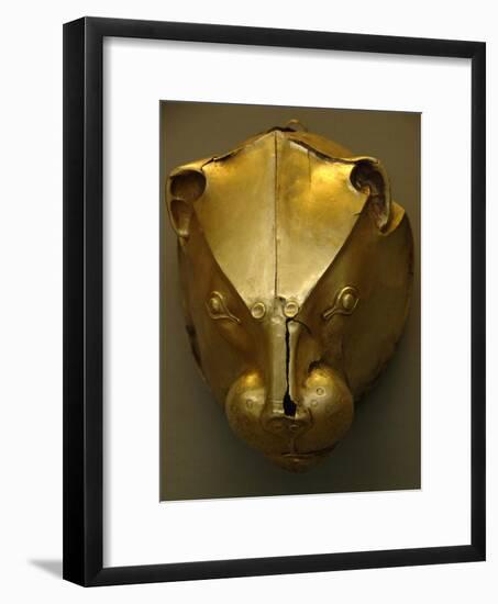 Mycenaean Art. Greece. Rhyton as Lion's Head Embossed in Gold Foil-null-Framed Giclee Print