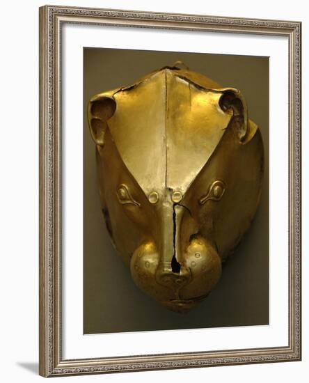 Mycenaean Art. Greece. Rhyton as Lion's Head Embossed in Gold Foil-null-Framed Giclee Print