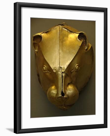 Mycenaean Art. Greece. Rhyton as Lion's Head Embossed in Gold Foil-null-Framed Giclee Print