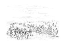 Native American Horse Race, 1841-Myers and Co-Giclee Print