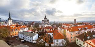 Toompea hill with Russian Orthodox Alexander Nevsky Cathedral, Niguliste church and Pikk Herman tow-Mykola Iegorov-Photographic Print