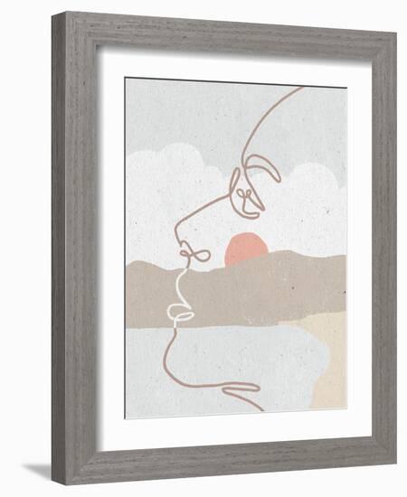 Mykonos I Neutral-Moira Hershey-Framed Art Print