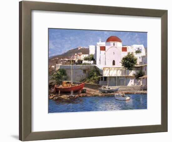 Mykonos I-George W^ Bates-Framed Giclee Print