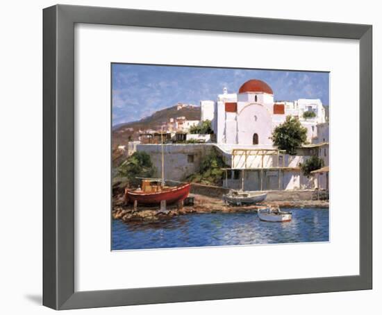 Mykonos I-George W^ Bates-Framed Giclee Print