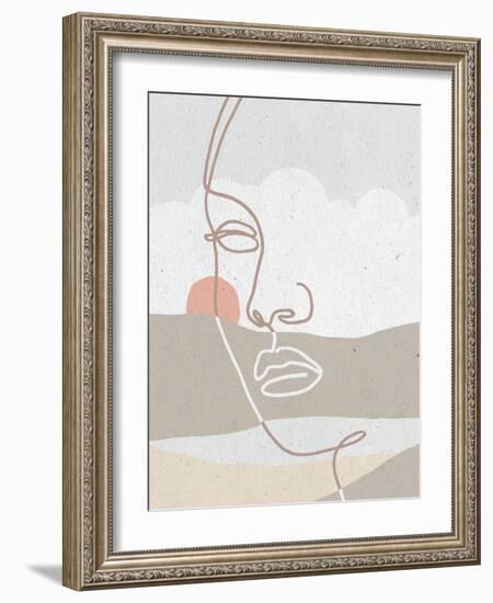 Mykonos II Neutral-Moira Hershey-Framed Art Print