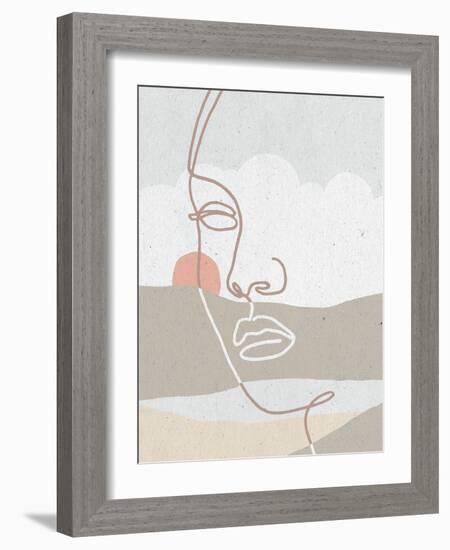 Mykonos II Neutral-Moira Hershey-Framed Art Print