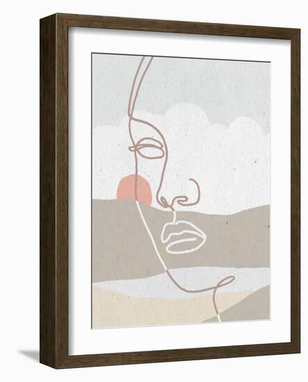 Mykonos II Neutral-Moira Hershey-Framed Art Print