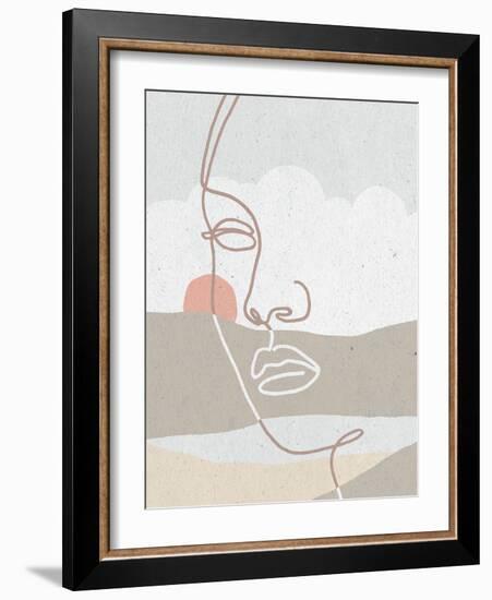 Mykonos II Neutral-Moira Hershey-Framed Art Print