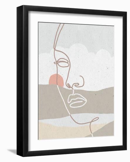 Mykonos II Neutral-Moira Hershey-Framed Art Print