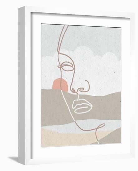 Mykonos II Neutral-Moira Hershey-Framed Art Print