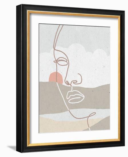 Mykonos II Neutral-Moira Hershey-Framed Art Print