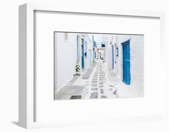 Mykonos Streetview, Greece-Zoltan Gabor-Framed Photographic Print