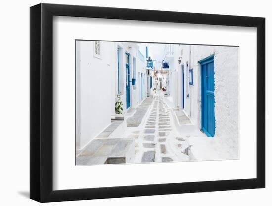 Mykonos Streetview, Greece-Zoltan Gabor-Framed Photographic Print