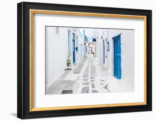 Mykonos Streetview, Greece-Zoltan Gabor-Framed Photographic Print