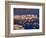 Mykonos Town at Sunset, Mykonos, Greece-Walter Bibikow-Framed Photographic Print