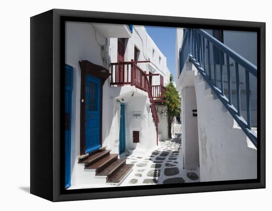 Mykonos Town, Chora, Mykonos, Cyclades, Greek Islands, Greece, Europe-Sergio Pitamitz-Framed Premier Image Canvas