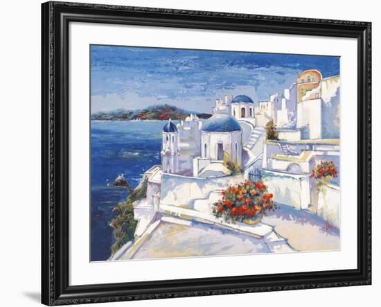 Mykonos-Luigi Florio-Framed Art Print