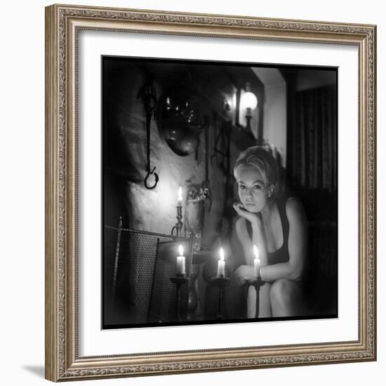 Mylène Demongeot by Candlelight, October 1965-DR-Framed Photographic Print