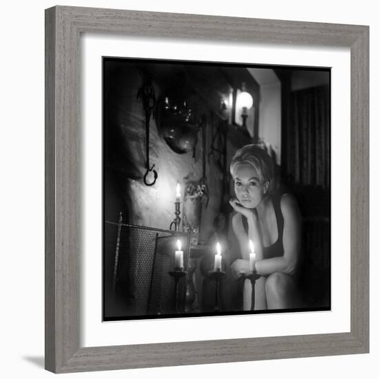 Mylène Demongeot by Candlelight, October 1965-DR-Framed Photographic Print