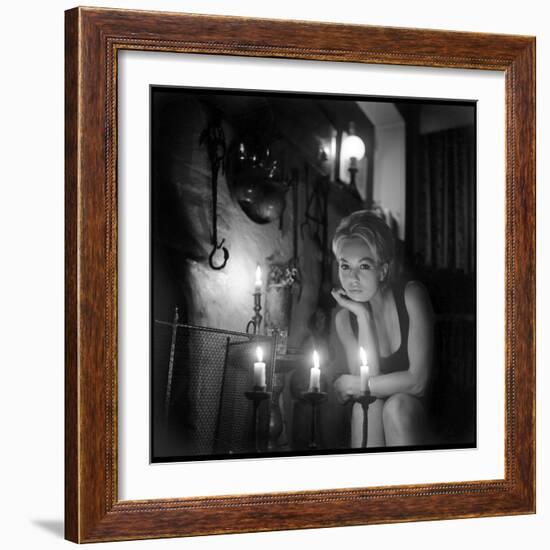 Mylène Demongeot by Candlelight, October 1965-DR-Framed Photographic Print