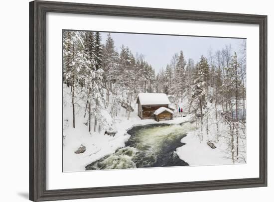 Myllykoski Rapids and Old Mill, Oulankajoki NP, Kuusamo, Finland-Peter Adams-Framed Photographic Print