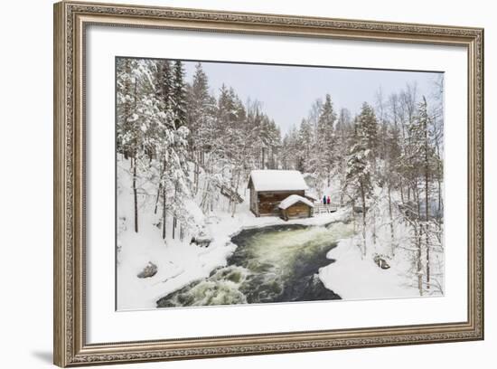 Myllykoski Rapids and Old Mill, Oulankajoki NP, Kuusamo, Finland-Peter Adams-Framed Photographic Print