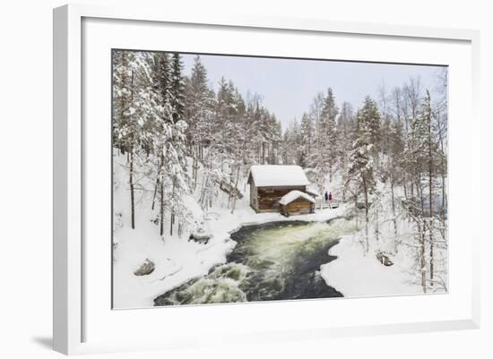 Myllykoski Rapids and Old Mill, Oulankajoki NP, Kuusamo, Finland-Peter Adams-Framed Photographic Print