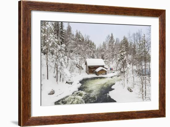 Myllykoski Rapids and Old Mill, Oulankajoki NP, Kuusamo, Finland-Peter Adams-Framed Photographic Print