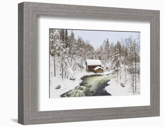 Myllykoski Rapids and Old Mill, Oulankajoki NP, Kuusamo, Finland-Peter Adams-Framed Photographic Print