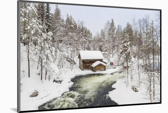 Myllykoski Rapids and Old Mill, Oulankajoki NP, Kuusamo, Finland-Peter Adams-Mounted Photographic Print