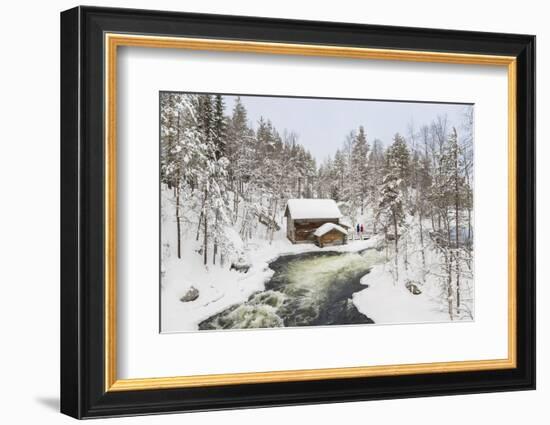 Myllykoski Rapids and Old Mill, Oulankajoki NP, Kuusamo, Finland-Peter Adams-Framed Photographic Print
