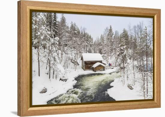 Myllykoski Rapids and Old Mill, Oulankajoki NP, Kuusamo, Finland-Peter Adams-Framed Premier Image Canvas