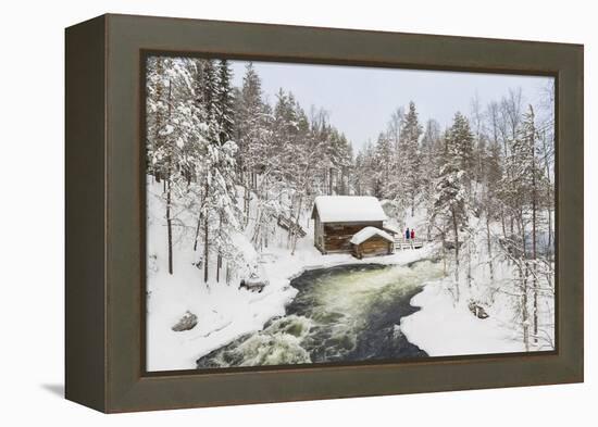 Myllykoski Rapids and Old Mill, Oulankajoki NP, Kuusamo, Finland-Peter Adams-Framed Premier Image Canvas