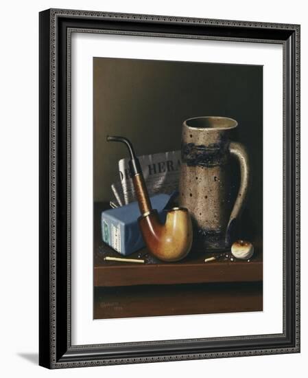 Mynheer's Lunch-William Michael Harnett-Framed Giclee Print