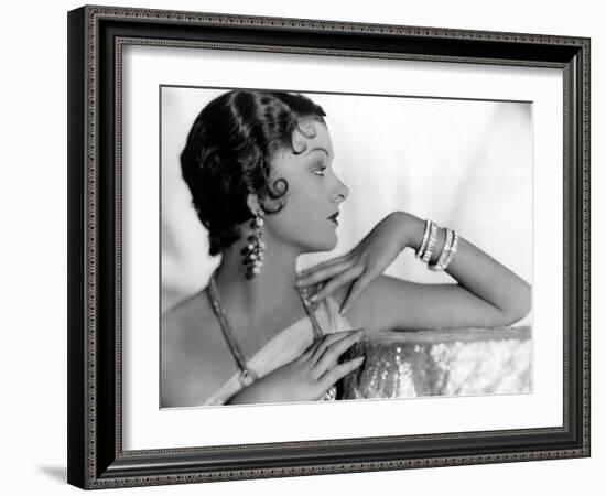 Myrna Loy, c.1931-null-Framed Photo