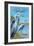 Myrtle Beach, South Carolina - Blue Herons-Lantern Press-Framed Art Print