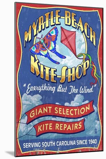 Myrtle Beach, South Carolina - Kite Shop-Lantern Press-Mounted Art Print