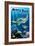 Myrtle Beach, South Carolina - Sea Turtles Swimming-Lantern Press-Framed Premium Giclee Print