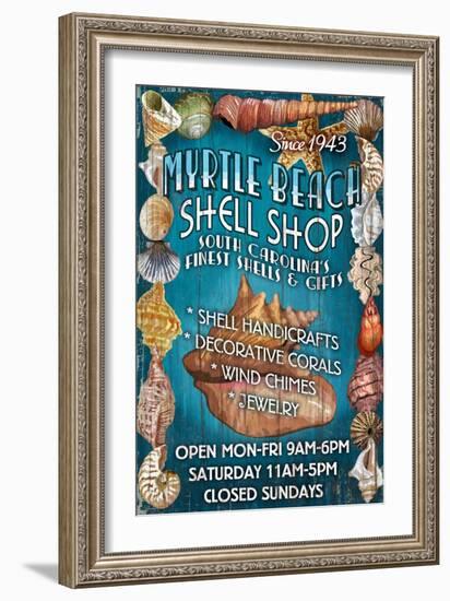 Myrtle Beach, South Carolina - Shell Shop-Lantern Press-Framed Art Print