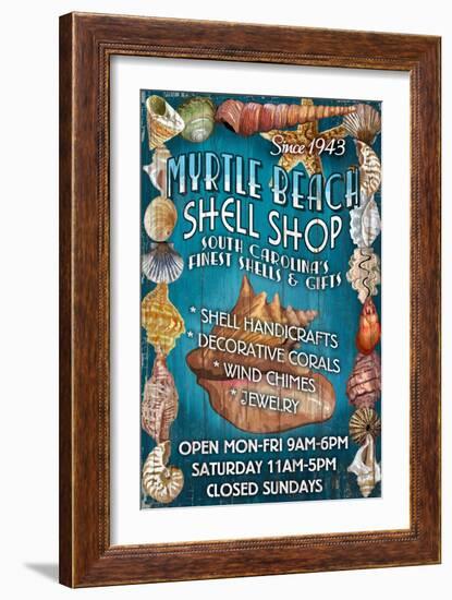 Myrtle Beach, South Carolina - Shell Shop-Lantern Press-Framed Art Print