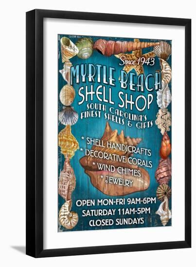 Myrtle Beach, South Carolina - Shell Shop-Lantern Press-Framed Art Print