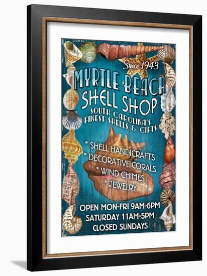 Myrtle Beach, South Carolina - Shell Shop-Lantern Press-Framed Art Print