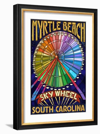 Myrtle Beach, South Carolina - Skywheel-Lantern Press-Framed Art Print