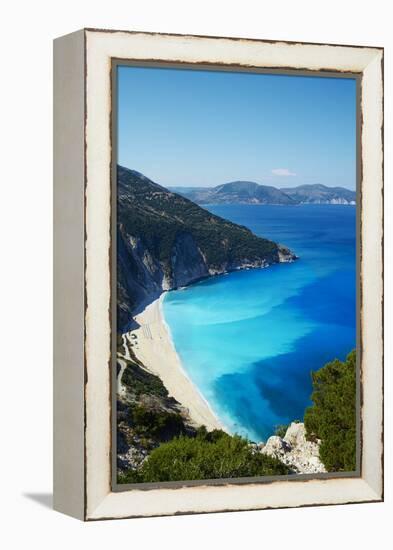 Myrtos Beach, Cephalonia, Ionian Islands, Greek Islands, Greece, Europe-Tuul-Framed Premier Image Canvas