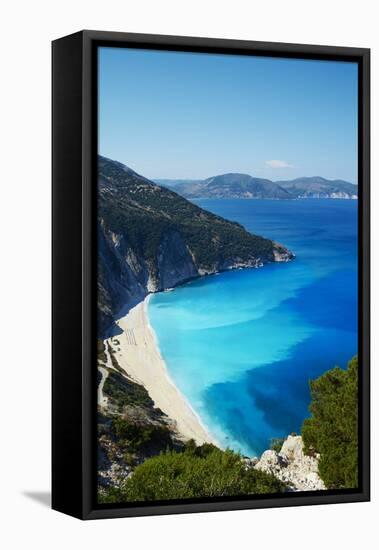 Myrtos Beach, Cephalonia, Ionian Islands, Greek Islands, Greece, Europe-Tuul-Framed Premier Image Canvas