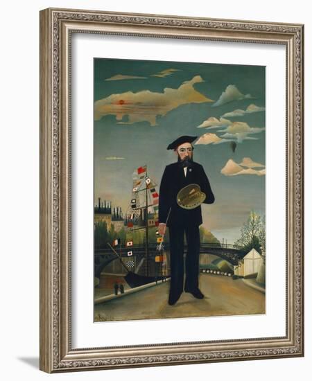 Myself: Portrait-Landscape, 1890-Henri Rousseau-Framed Art Print