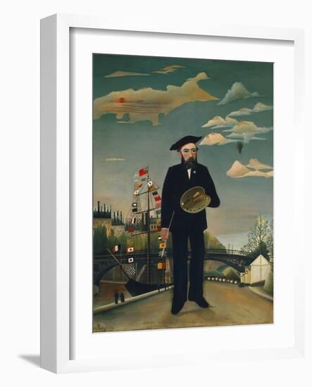 Myself: Portrait-Landscape, 1890-Henri Rousseau-Framed Art Print