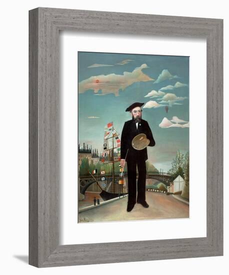 Myself: Portrait-Landscape, 1890-Henri JF Rousseau-Framed Giclee Print