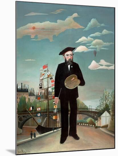 Myself: Portrait-Landscape, 1890-Henri JF Rousseau-Mounted Premium Giclee Print